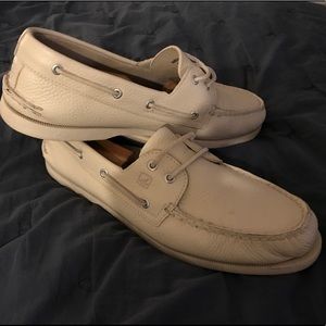 White Sperry Boat Shoes